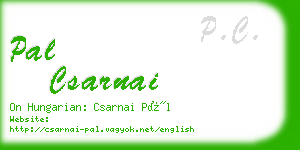 pal csarnai business card